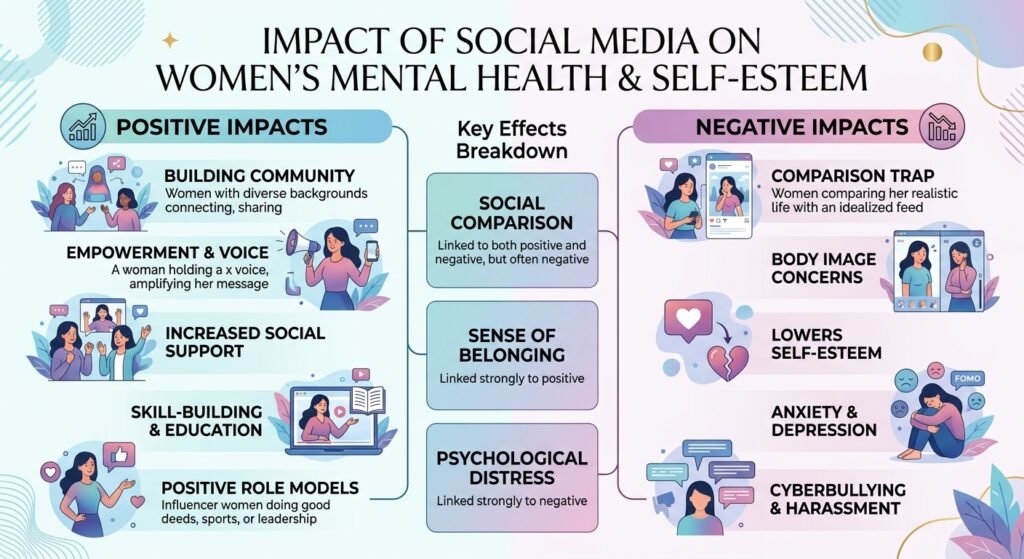 How Social Media Affects Women's Mental Health